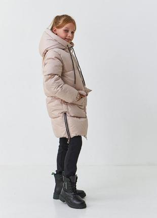Зимова куртка -пуховик для дівчинки5 фото