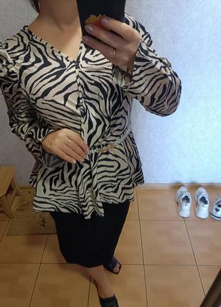 Блуза блузка сорочка зебра2 фото