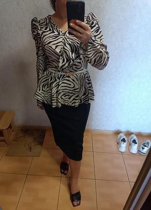 Блуза блузка сорочка зебра4 фото