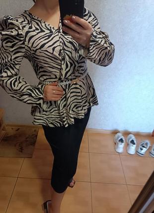 Блуза блузка сорочка зебра1 фото
