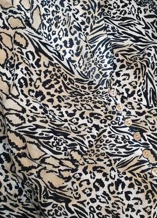 Леопардова блуза h&amp;m топ на гудзиках6 фото