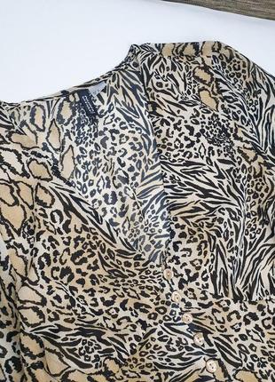 Леопардова блуза h&amp;m топ на гудзиках2 фото