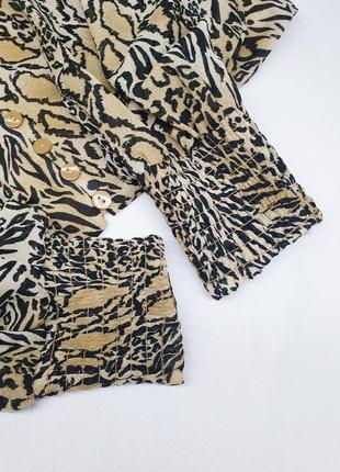 Леопардова блуза h&amp;m топ на гудзиках9 фото