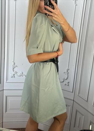 Сукня піджак гарного ніжного ментоло/  бірюзового кольору6 фото