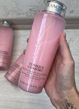 Тонер для сухої та чутливої шкіри обличчя lancome confort tonique