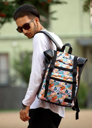 Чоловічий рюкзак ролл sambag rolltop zard принт "light"