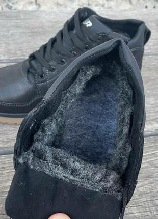 Мужские зимние кроссовки new balance из натуральной кожи, зимние кроссовки на мехе7 фото