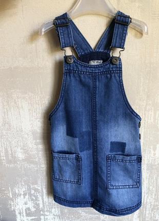 Сарафан джинсовый next 2-3 года