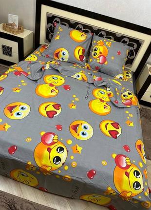 Комплект постельного белья бязь люкс, смайл