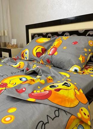 Комплект постельного белья бязь люкс, смайл