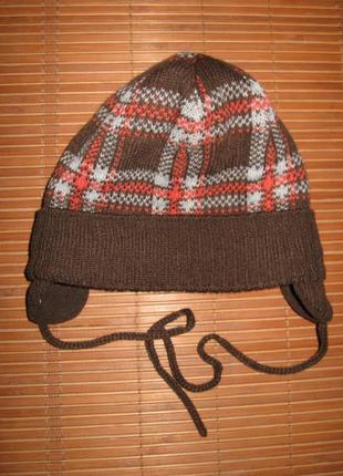 Новая с&a baby club (обхват 47 см) трикотажная шапочка детская утепленная флисом