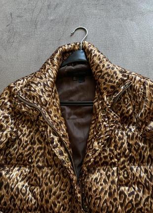 Zara микропуховик куртка леопардовый принт4 фото