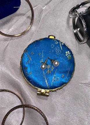 Набір сет з 5-ти сережок кільця колір золото срібло