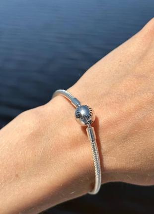 Pandora серебряный браслет базовый с круглой застежкой