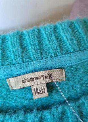 Красивый вязаный свитер с вышивкой с сердцем брендовый ангоровый8 фото