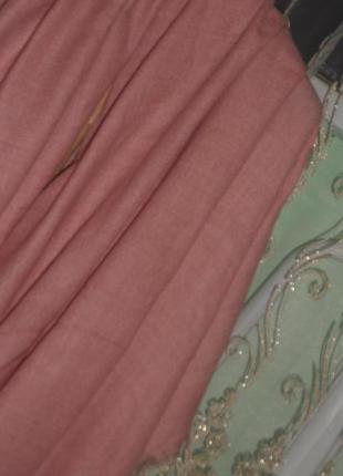 Ніжна рожева шаль палантин3 фото