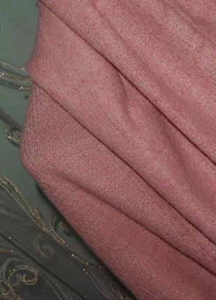 Ніжна рожева шаль палантин4 фото