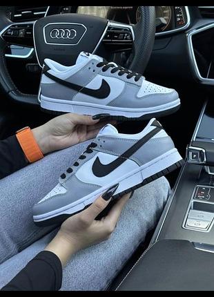 Nike sb dunk low prm white grey black