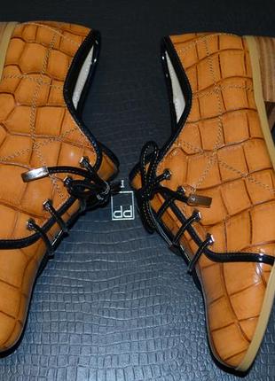 Классические туфли на низком каблеке, полуботинки ботинки на змейке, 37 размер4 фото