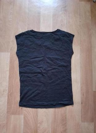 Чёрная женская футболка без рукавов reserved размер xs хлопковая3 фото