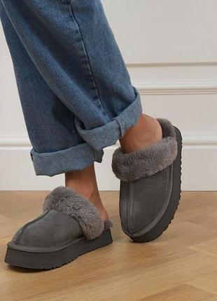 Тапочки теплые на платформе ugg tazz1 фото