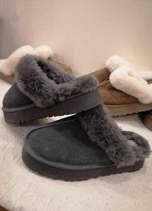 Тапочки теплі на платформі ugg tazz 20238 фото