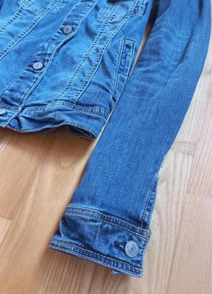 Джинсовка mango синяя джинсовая куртка манго xs s / куртка ветровка / кофта6 фото