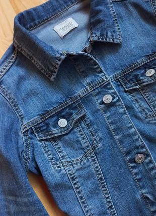 Джинсовка mango синяя джинсовая куртка манго xs s / куртка ветровка / кофта5 фото