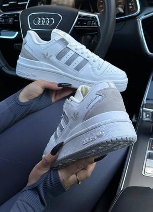 Женские кроссовки adidas forum 84 low all white grey new