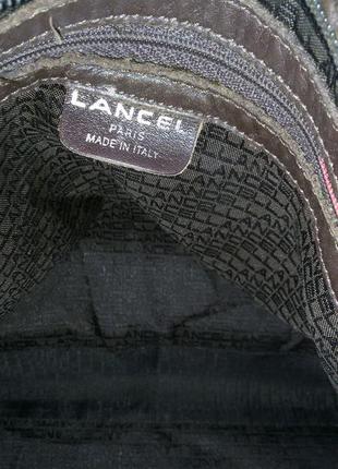 Кожаная сумка люксового бренда lancel (франция) 29x38x12cm8 фото