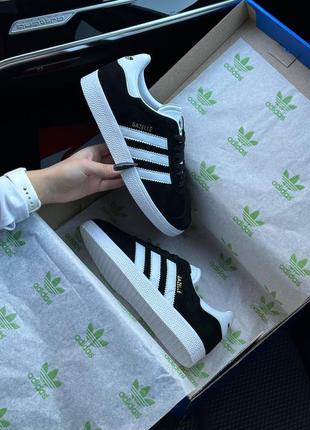 Adidas originals gazelle black white