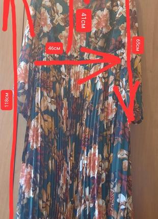 Плиссированное платье с цветочным принтом plus-size4 фото
