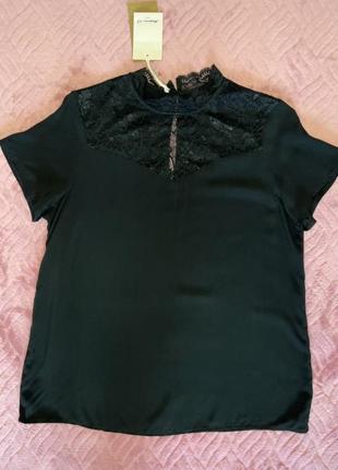 Блуза під діловий стиль з мереживом only xs/s6 фото