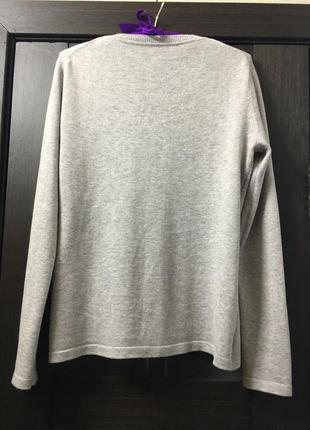 Серый пуловер хлопок кашемир6 фото