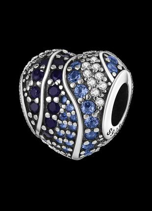 Шарм для браслета pandora, сердце воды