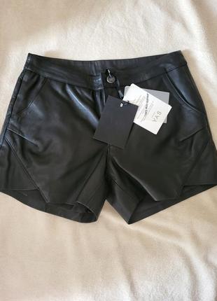 Новые кожаные 100% кожа шорты vero moda yas ( cos zara arket h&m massimo mango1 фото