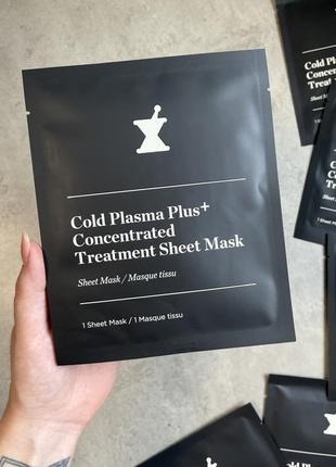 Антивозрастная тканевая маска мгновенного действия perricone md cold plasma plus+ concentrated treatment sheet mask 24ml1 фото