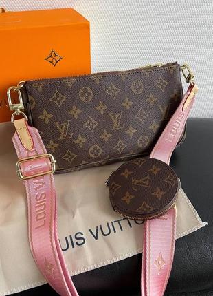 Сумка клатч lv multi pochette premium качество4 фото