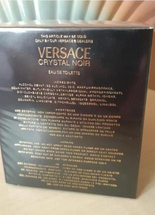 Туалетная вода versace crystal noir версаче кристал ноир 90 мл2 фото