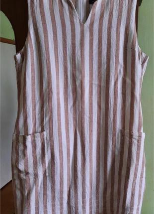 Сукня сарафан з льону1 фото