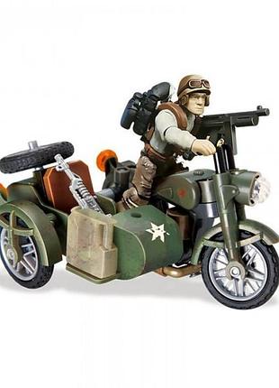 Набір конструктор військовий з мотоциклом 76 дет