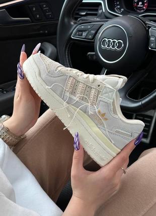 Жіночі кросівки adidas forum 84 low “off white” beige2 фото