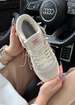 Жіночі кросівки adidas forum 84 low “off white” beige4 фото