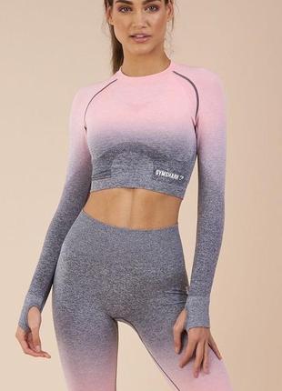 Спортивный кроп-топ gymshark ombre5 фото