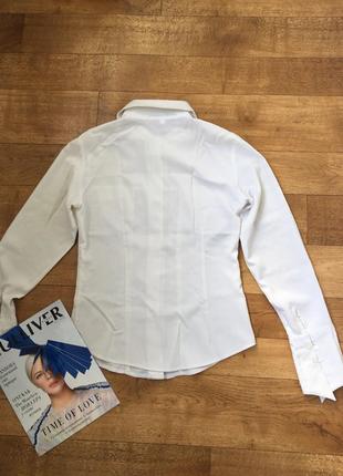 Белая красивая блузка с длинным рукавом. базовая рубашка. белая блузка2 фото