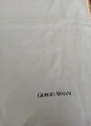 Платок из крепового шёлка giorgio armani ,   цвет молочный2 фото