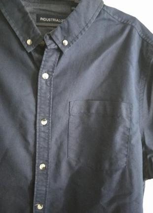 Плотная качественная мужская рубашка тенниска, р.ххл, industrialize,индия4 фото