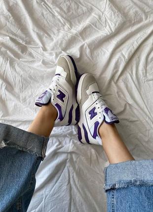 Женские кроссовки new balance 550 white purple / smb5 фото