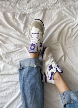 Женские кроссовки new balance 550 white purple / smb4 фото