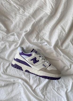 Женские кроссовки new balance 550 white purple / smb8 фото